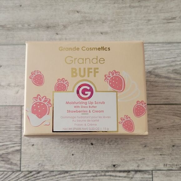 Grande Cosmetics Grande Buff Strawberries and Cream Lip Scrub - Picture 1 of 7